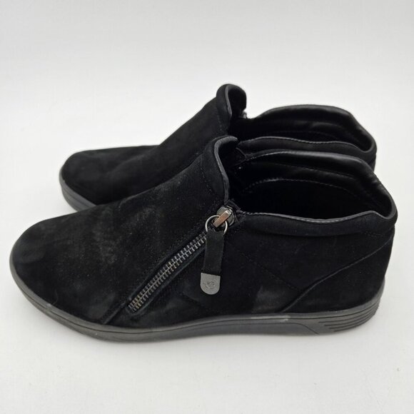 Easy Spirit Womens Senovia Ankle Boots Black Suede Leather Zip 8W 405 0419 Wide - Picture 3 of 9